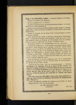 Tuzla in der Dobrudscha erobert.