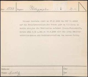 Ottomar Anschütz nimmt am 27. Nov. 1888 das Deutsche Reichspatent Nr. 49919 auf dem Schlitzverschluss