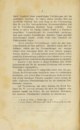 Beiträge zur Kenntniss der physikalischen Eigenschaften normaler Fettsäurerester : Inaug.-Diss.
