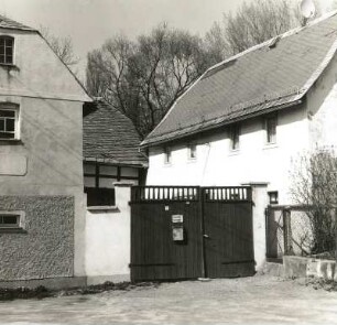 Blankenhain (Kreis Werdau), Hauptstraße 34. Dreiseithof mit ehemaliger Dorfbäckerei