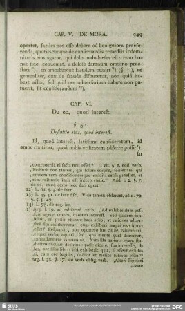 Cap. VI. De eo, quod interest