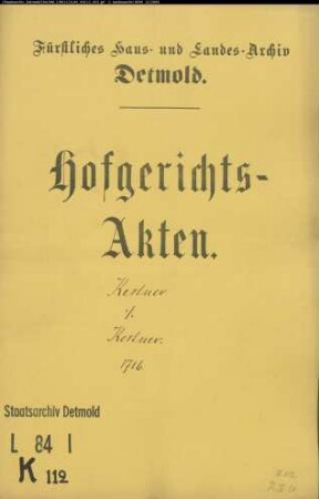 Kestner, Sekretär gegen Amtsvögtin Kestner zu Heiden, seine Schwägerin - Schuldforderung