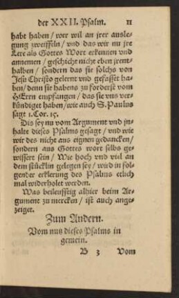 Zum Andern. Vom nutz dieses Psalms in gemein.