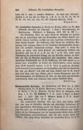 358-359 [Rezension] Alttestamentliche Predigten, 1. Heft