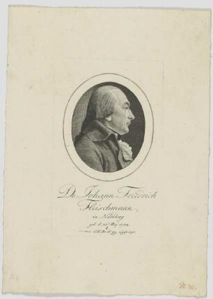 Bildnis des Johann Friedrich Fleischmann