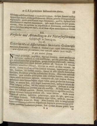 III. Versuche und Abhandlungen der Naturforschenden Gesellschaft in Danzig etc.