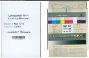 Entnazifizierung Margarete Langendorf , geb. 31.03.1892 (Lehrerin)