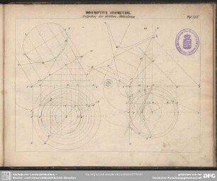 Descriptive Geometrie. Aufgaben der dritten Abtheilung. Taf. XIX