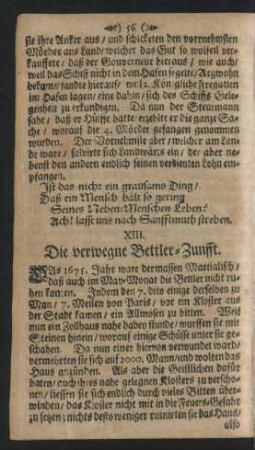 XIII. Die verwegne Bettler-Zunfft.