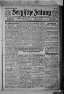 Bergische Zeitung. 1922-1935