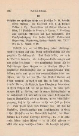 692-693 [Rezension] Robitsch, Mathias, Christliches Altertum und Mittelalter