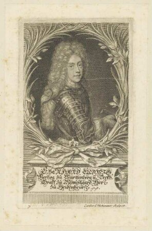 Bildnis des Eberhard Ludwig Hertzog zu Württenberg