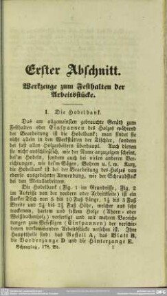 Erster Abschnitt. Werkzeuge zum Festhalten der Arbeitsstücke
