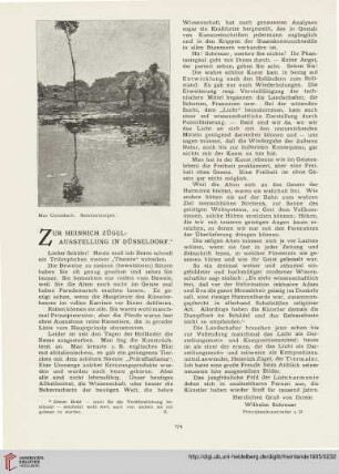 9: Zur Heinrich Zügel-Ausstellung in Düsseldorf