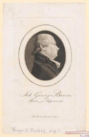 Johann Georg Bauer, Pfarrer zu Poppenreuth