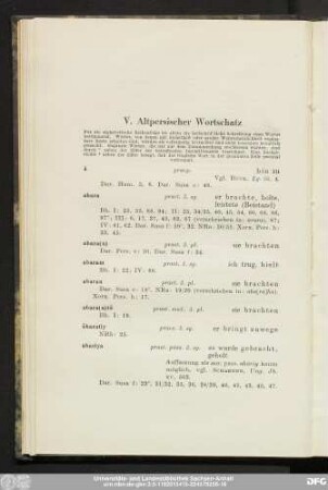 V. Altpersischer Wortschatz