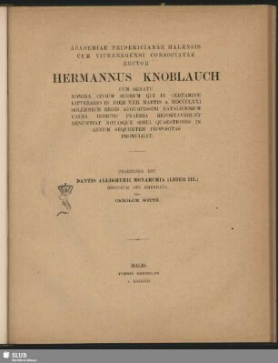 Dantis Alligherii Monarchia (Liber III.)