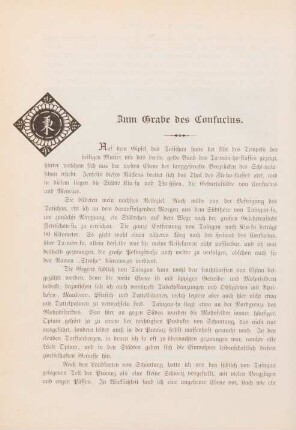 Zum Grabe des Confucius