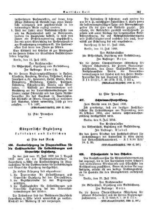 Sonderlehrgang im Flugmodellbau für die Sachbearbeiter für Leibesübungen und körperliche Erziehung : [Körperliche Erziehung] ; [Für das Reich] ; [Amtliche Erlasse] ; [Amtlicher Teil]