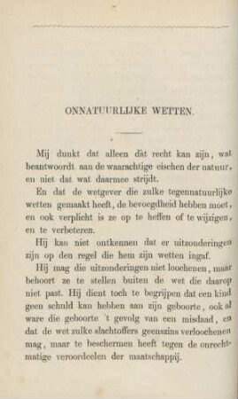 Onnatuurlijke wetten