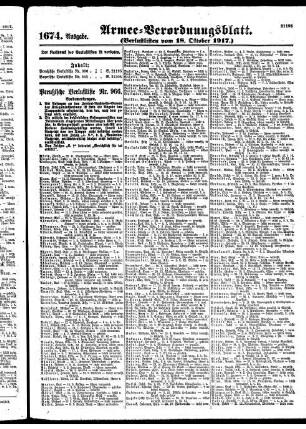 1674. Ausgabe. Donnerstag, 18. Oktober 1917