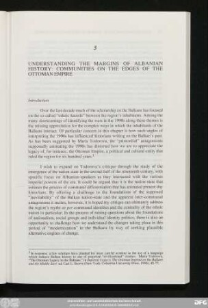 5 Understanding The Margins Of Albanian History: Communities On The Edges Of The Ottoman Empire