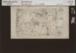 Bergamtsbezirk Leipzig, Flächenaufteilungsplan für den Braunkohlenabbau durch die A.G. Sächsische Werke