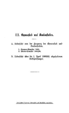 Gymnasial- und Realanstalten