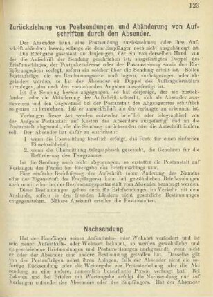 Nachsendung