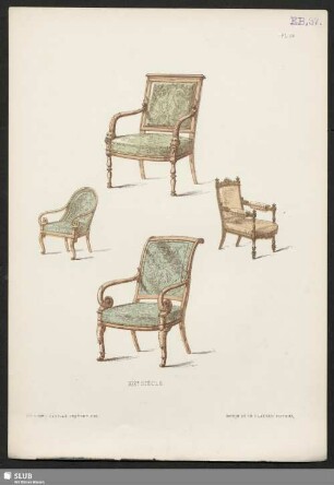 Sessel als Delphinensessel und in Schneckengondel-Form