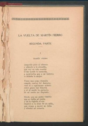 La vuelta de Martín Fierro (Segunda Parte)