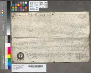 Urkunde, die sich auf die testamentarische Verfügung der virginis Joanna von Kuchem bezieht.