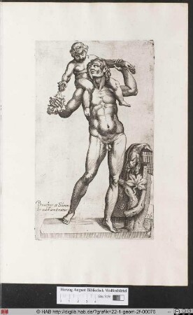 Statue des Bacchus und Silenos.