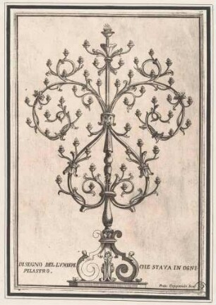 Leuchter für die Pilaster der Festarchitektur vor dem Palazzo Reale in Neapel anlässlich der Geburt der Prinzessin Maria Isabel (1740–1742)