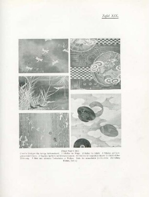Tafel XIX. (Vergl. Text S. 254.) Gemalte Vorlagen für farbige Seidenweberei ...