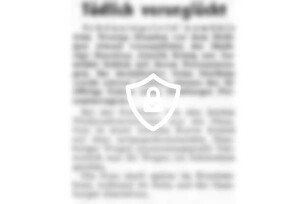 Tödlich verunglückt