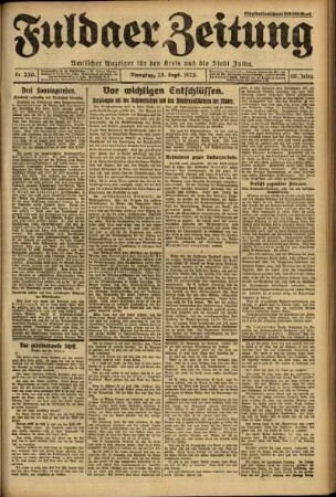 Ausgabe vom Dienstag, den 25. September 1923.