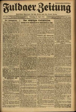 Ausgabe vom Dienstag, den 25. September 1923.