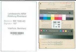 Entnazifizierung Bernhard Voerhuis , geb. 15.10.1903 (Gemeindemitarbeiter)