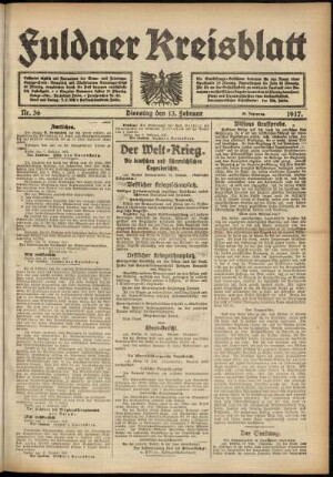 Ausgabe vom Dienstag, den 13. Februar 1917.