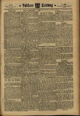 Zweite Ausgabe vom Montag, den 10. April 1911.