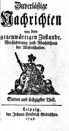 Sieben und sechzigster Theil.