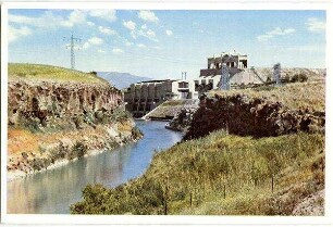 The Ruthenberg Power Station at the Jordan River. L'Usine d'electricité Ruthenberg au Jourdain. Das Ruthenberg'schen Elektrizitätswerkes am Jordan