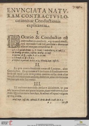 Envnciata natvram contractvs locationis ac Conductionis explicantia (I. - CXXIV.)