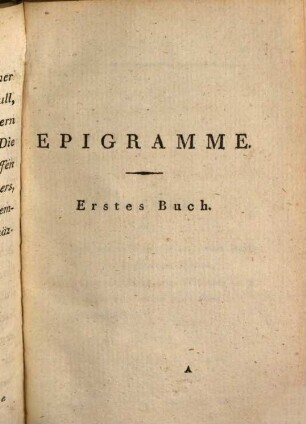 Epigramme und vermischte Gedichte