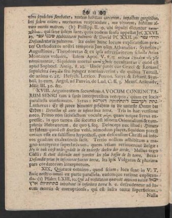 XIX. [Argumentum secundum]