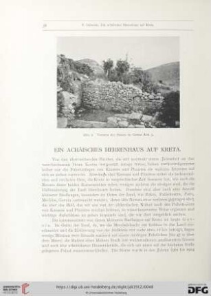 Ein achäisches Herrenhaus auf Kreta