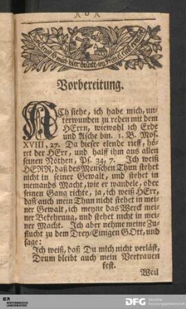 Vorbereitung.