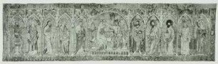 Pirnaer Antependium mit den Heiligen, Aposteln, Evangelisten, Marienkrönung und Johannes dem Täufer