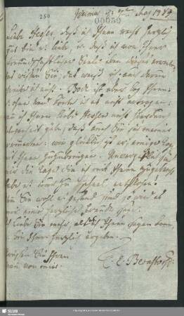 Nr. 50: Charitas Emilie Bernstorff an Erdmuthe Hess. Weimar, 07.05.1789.